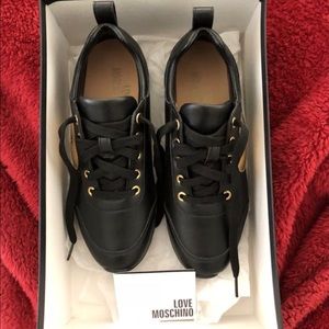 Black Moschino Brand New Sneakers